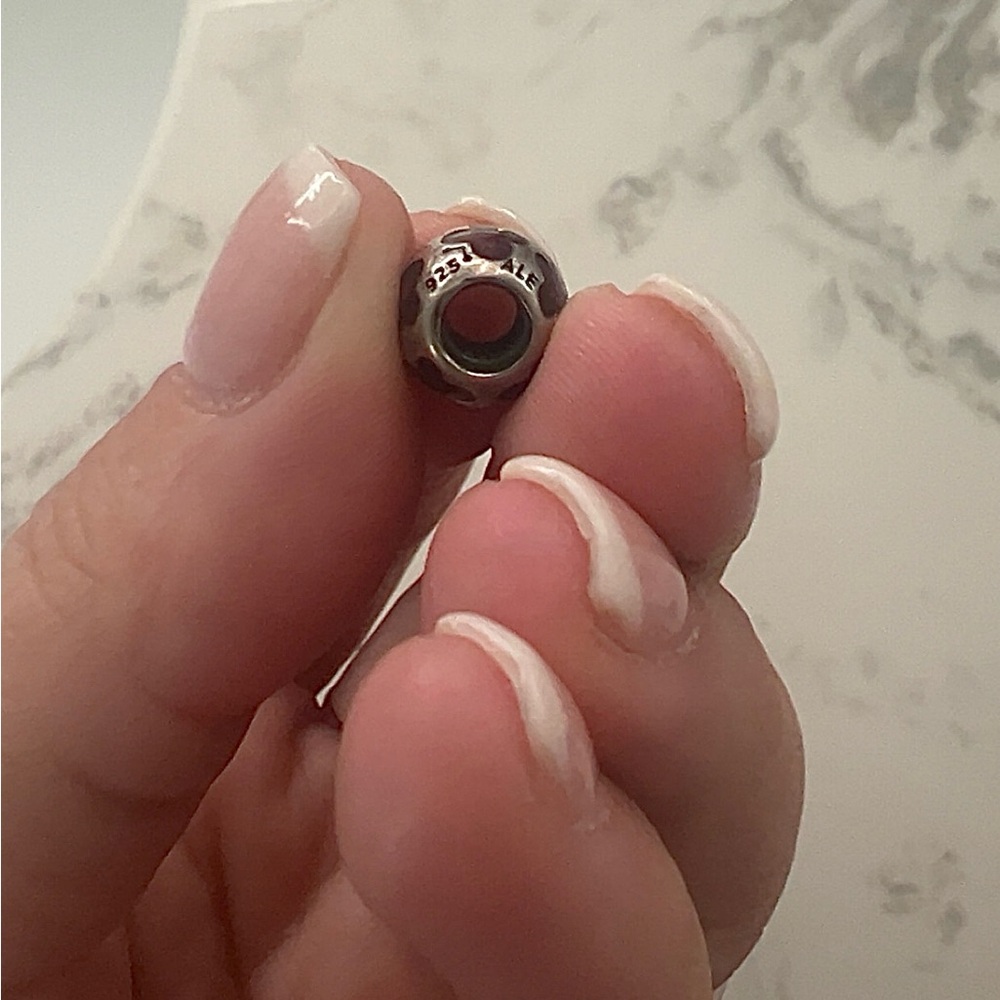 Pandora Retired Butterfly Magenta Enamel Charm - Picture 2 of 4